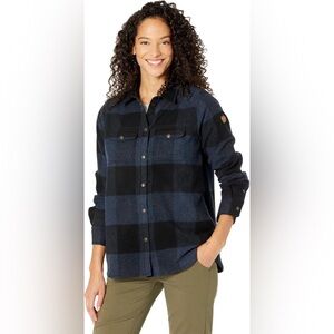 Fjällräven Canada Shirt Women’s Blue Buffalo Check Size Small Shacket Flannel